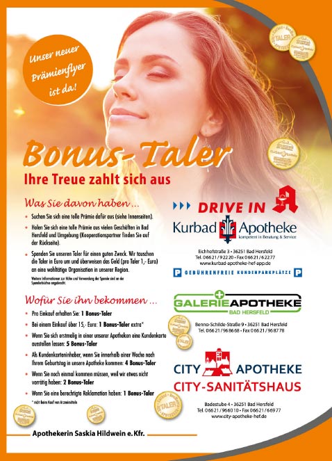 Bonus-Taler Prämien Flyer