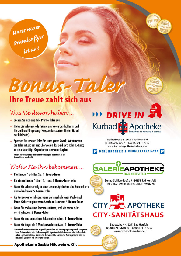 Bonus-Taler Prämien Flyer