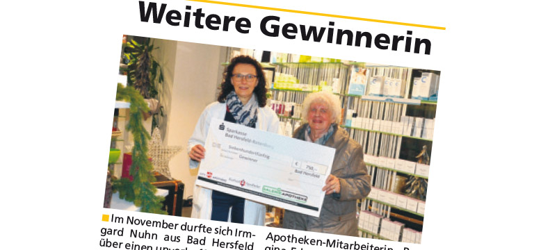 Weitere Gewinnerin