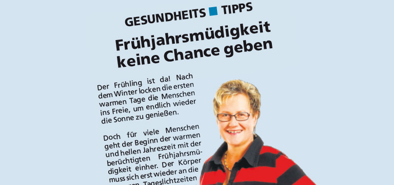 Frühjahrsmüdigkeit keine Chance geben