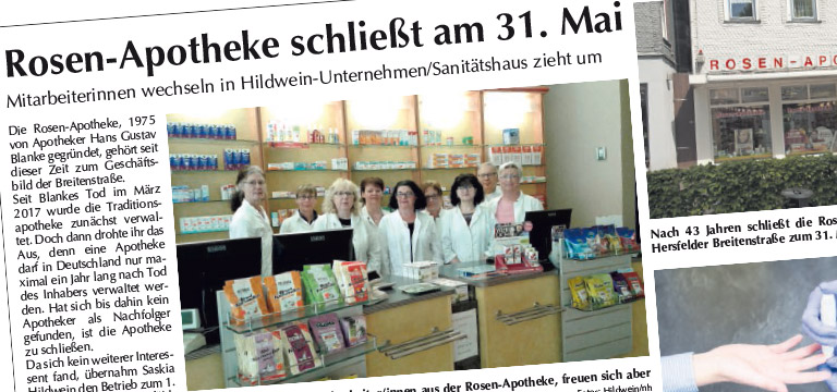 Rosen-Apotheke schließt am 31. Mai