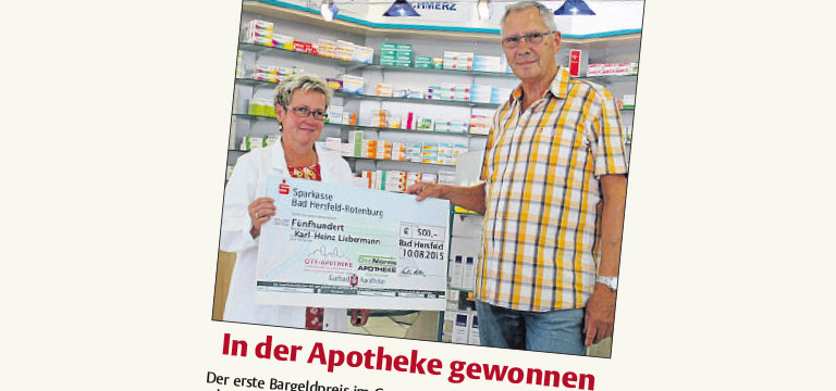 In der Apotheke gewonnen